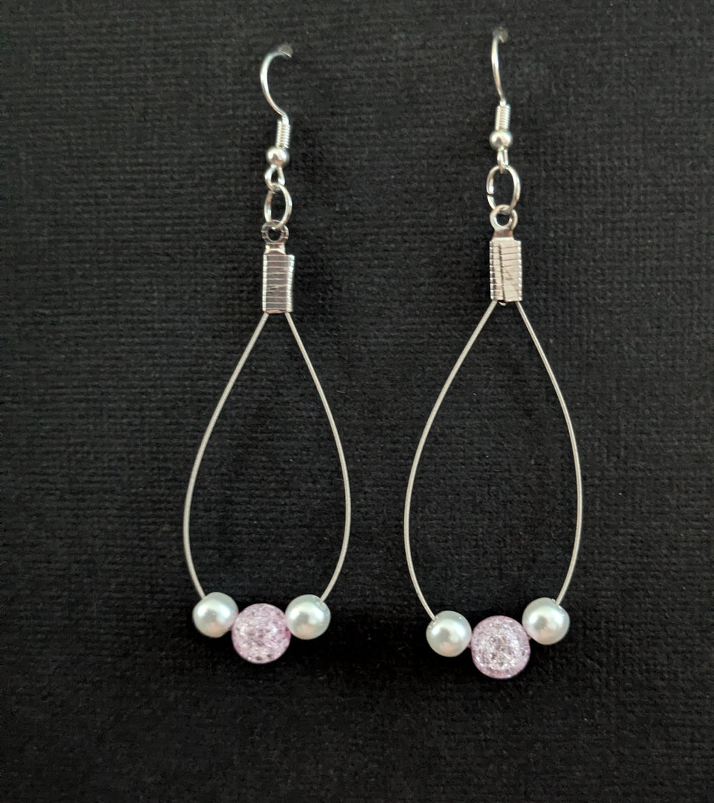 Guitar string earrings