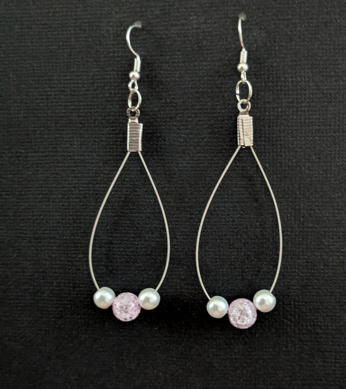 Guitar string earrings