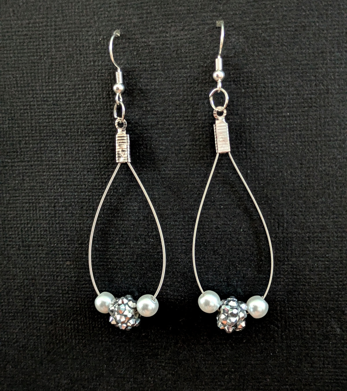Guitar string earrings