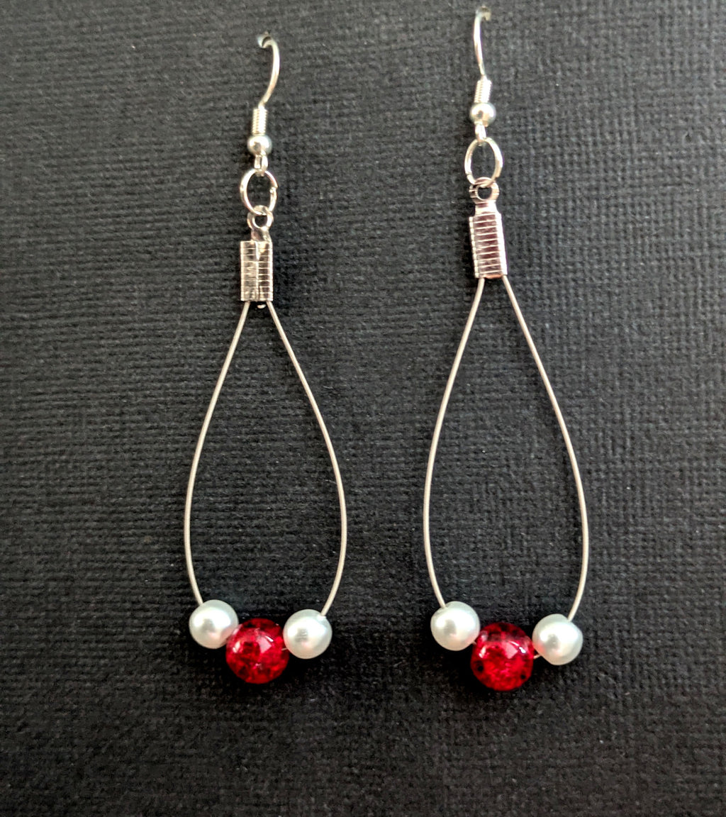 Guitar string earrings