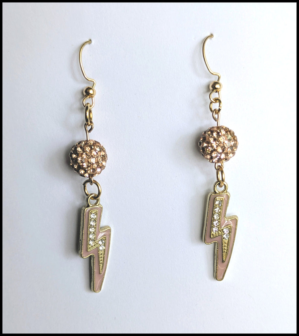 Lightning bolt glimmer earrings