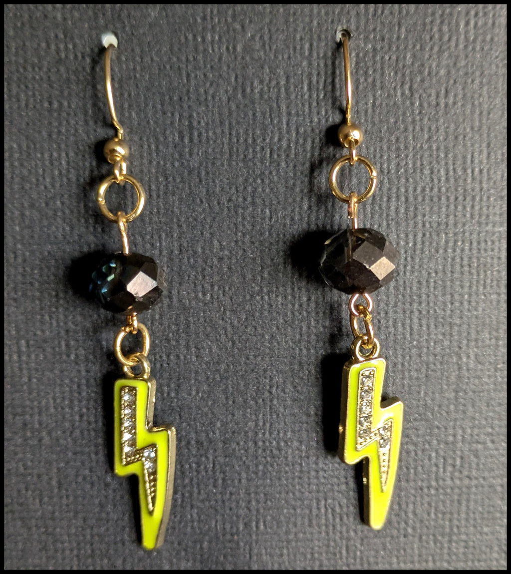 Lightning bolt glimmer earrings