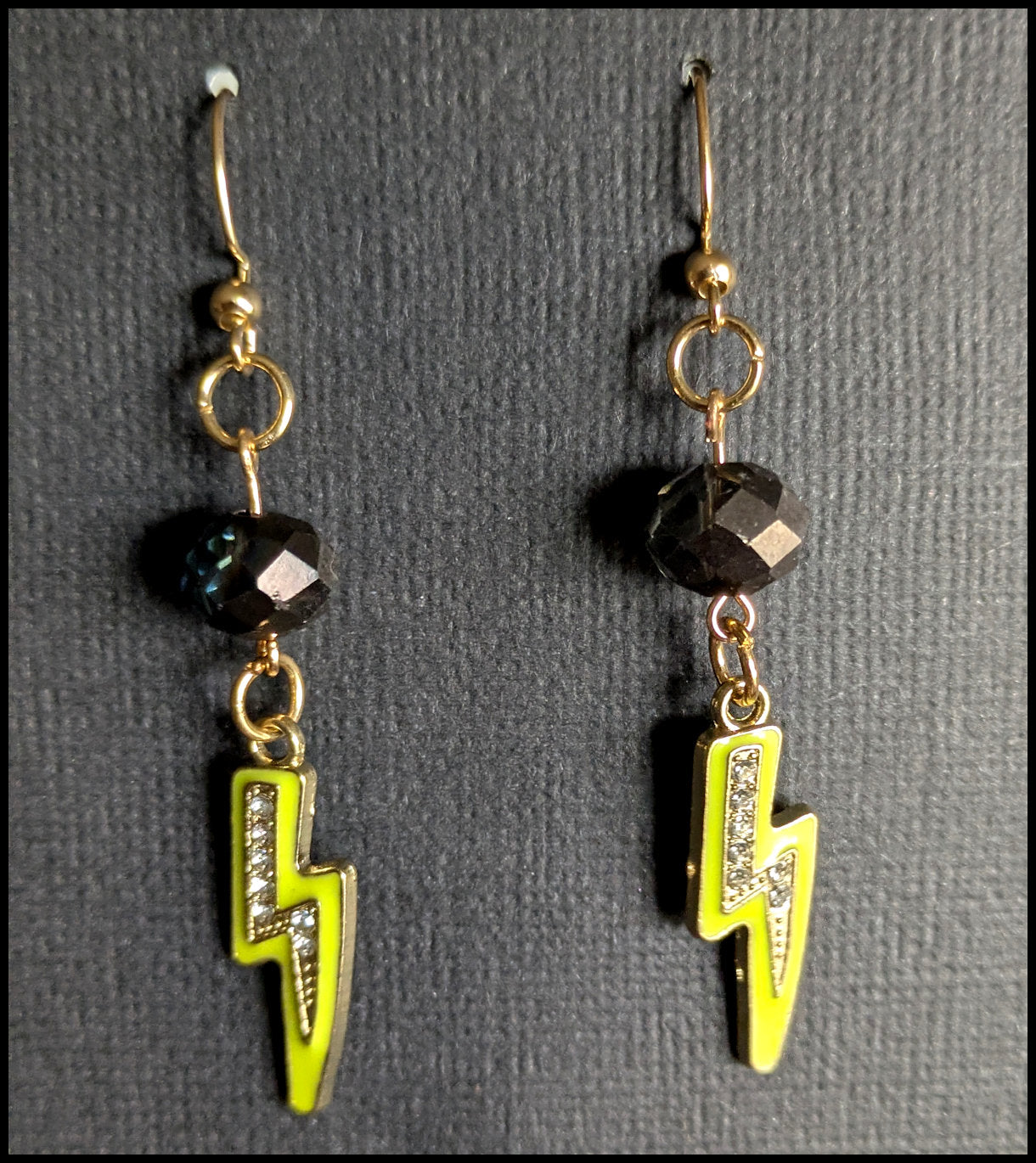 Lightning bolt glimmer earrings