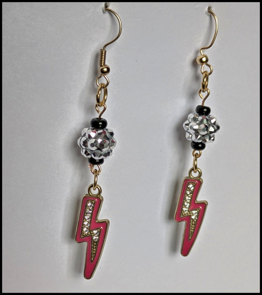 Lightning bolt glimmer earrings