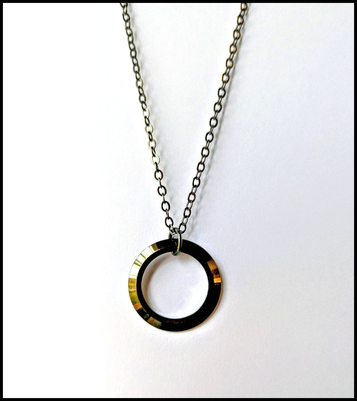 Black bass tuner washer necklace