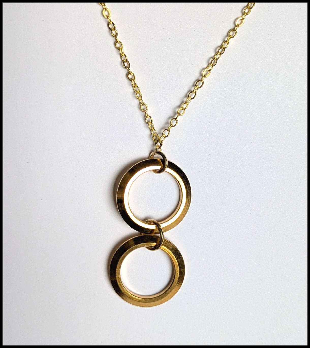 Gold bass tuner washer necklace dangle