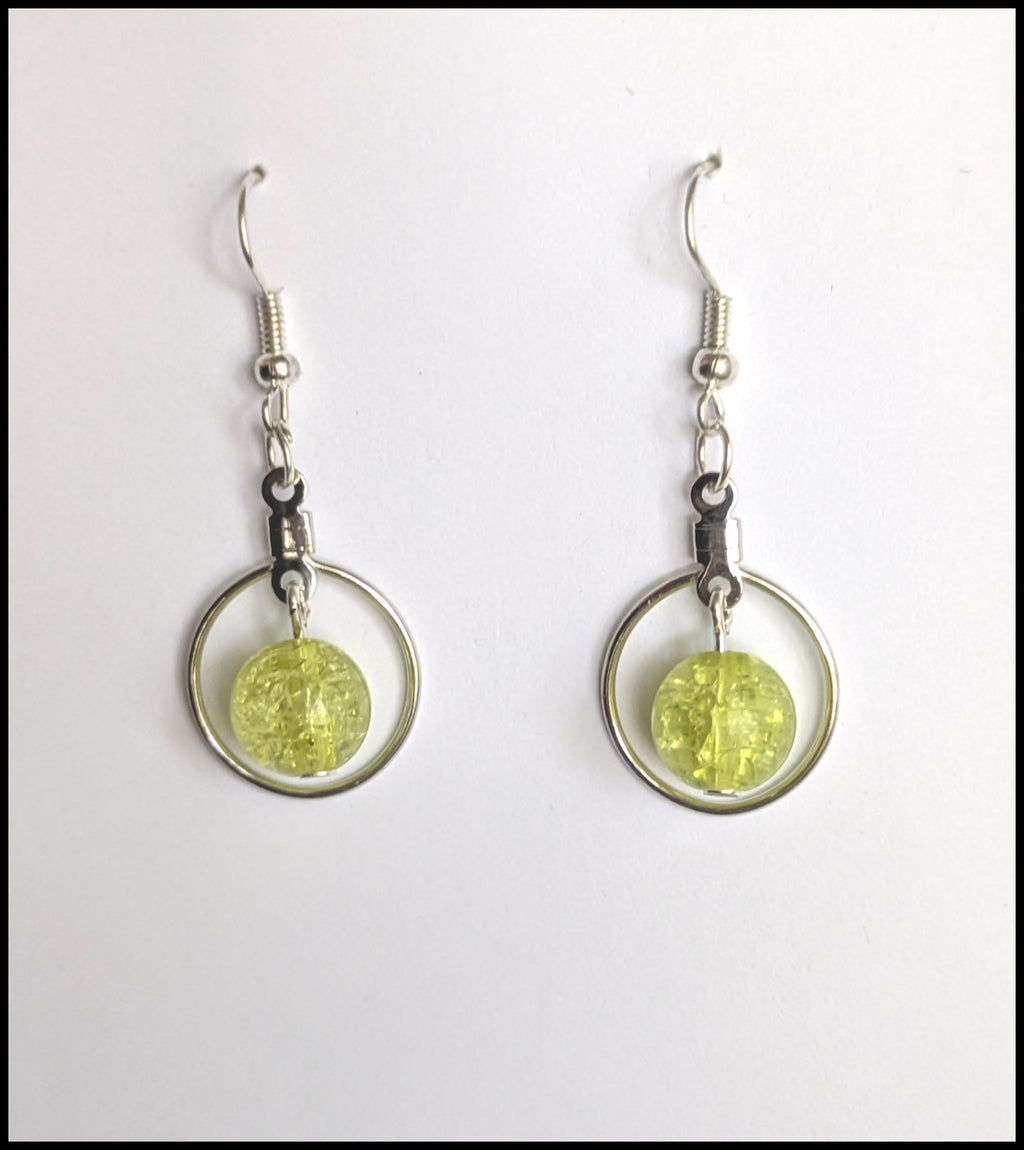 Small round dangle earrings