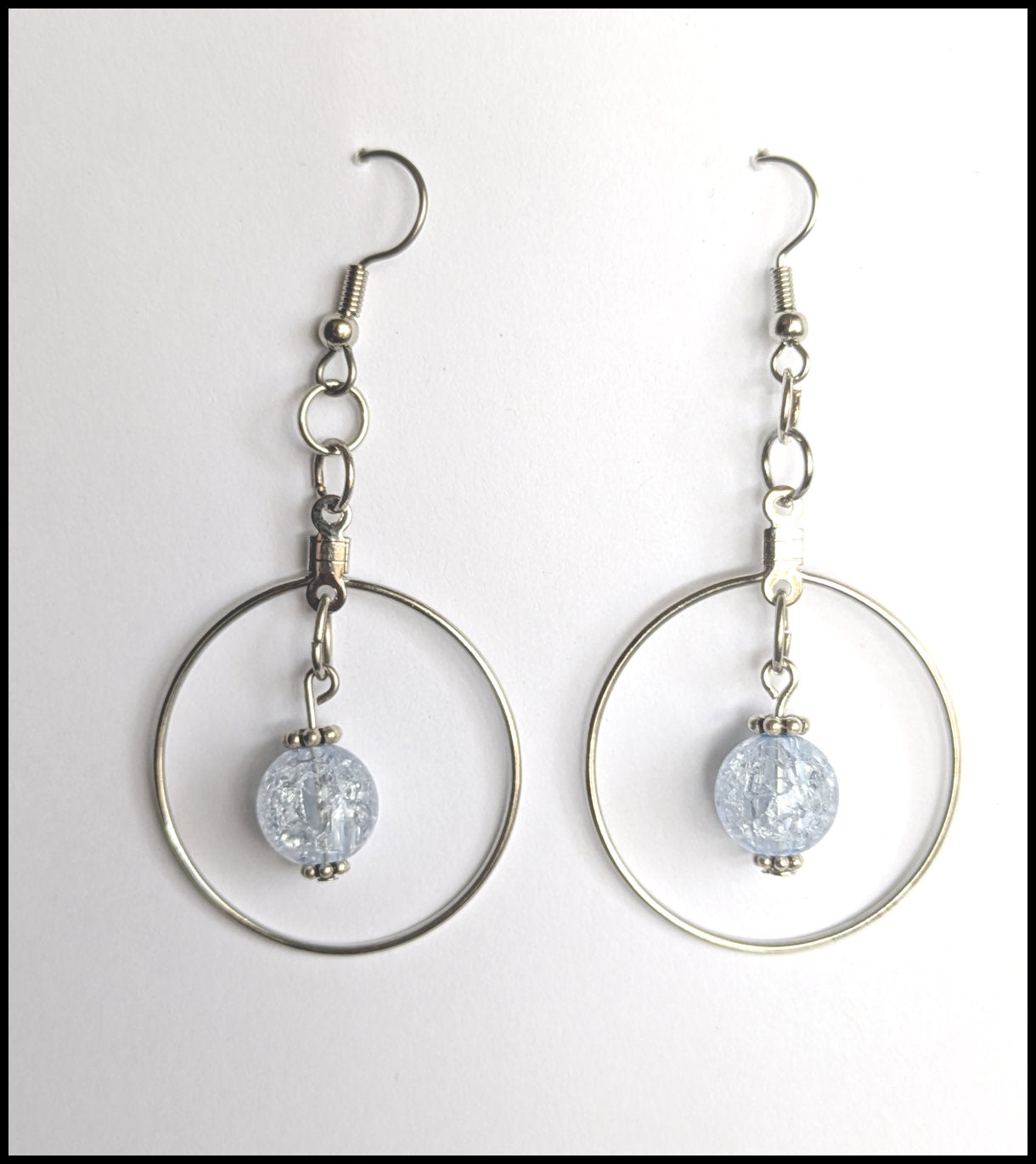 Large round dangle earrings