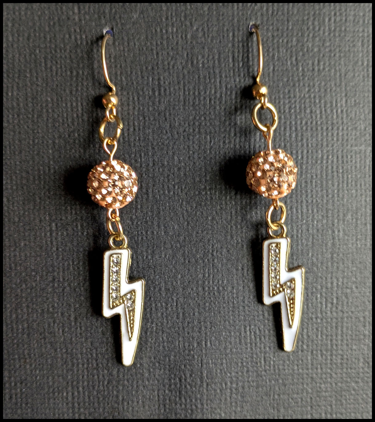 Lightning bolt glimmer earrings
