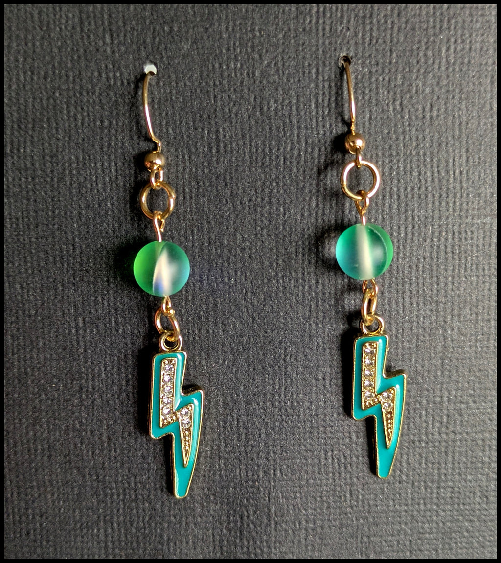Lightning bolt glimmer earrings