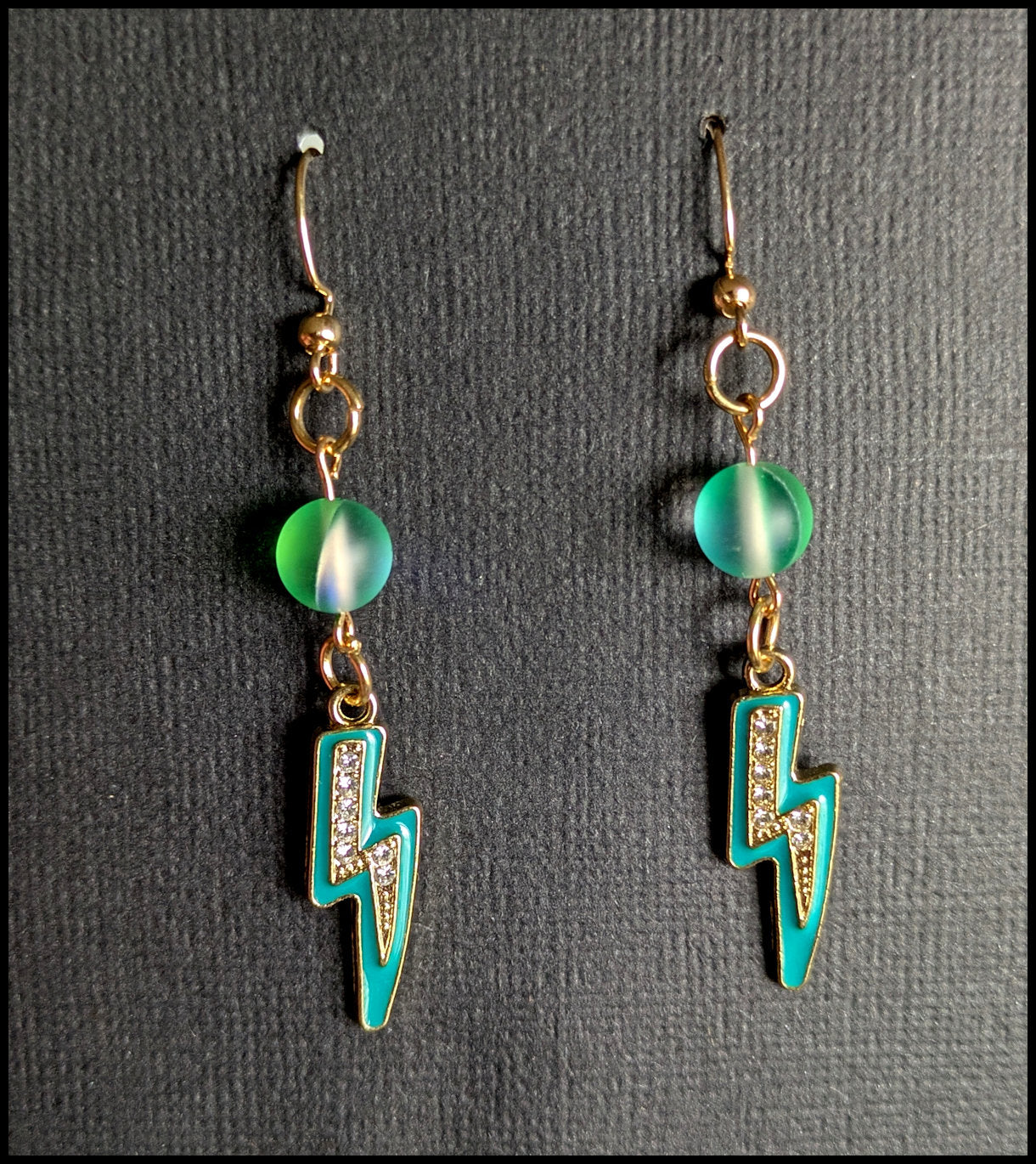 Lightning bolt glimmer earrings