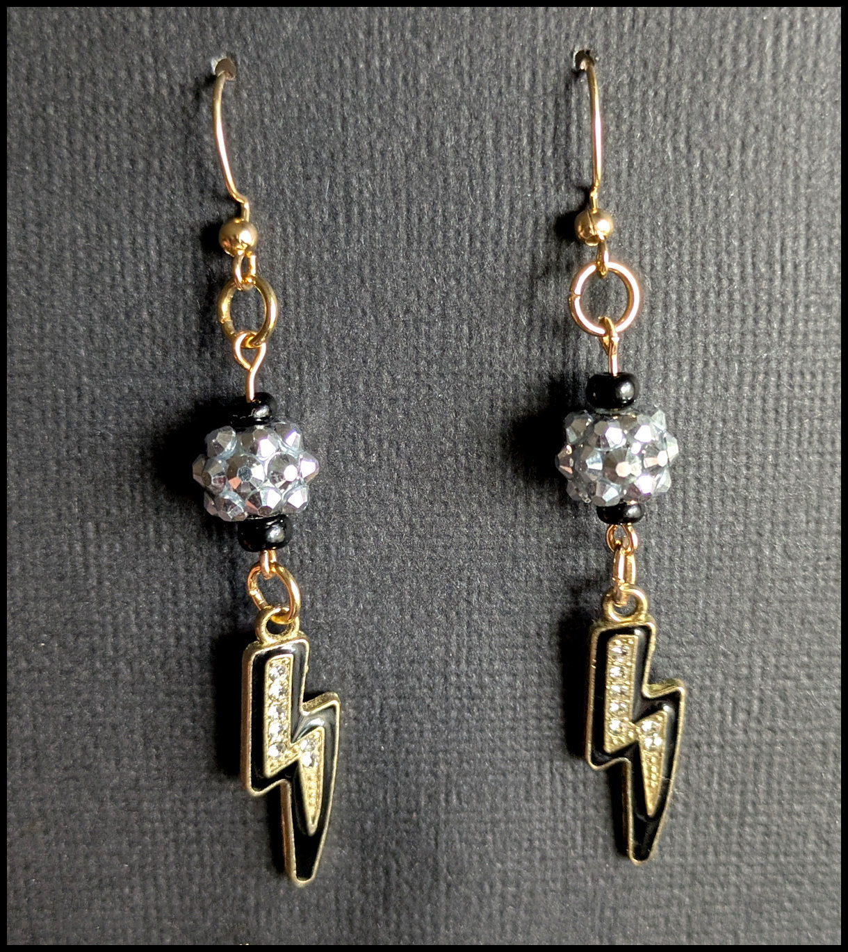 Lightning bolt glimmer earrings