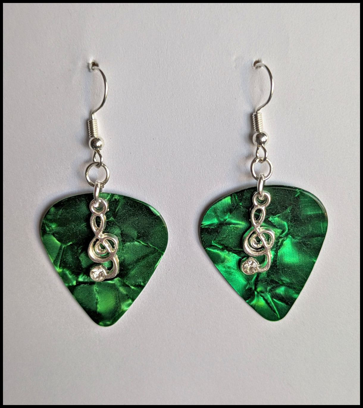 Guitar pick earrings