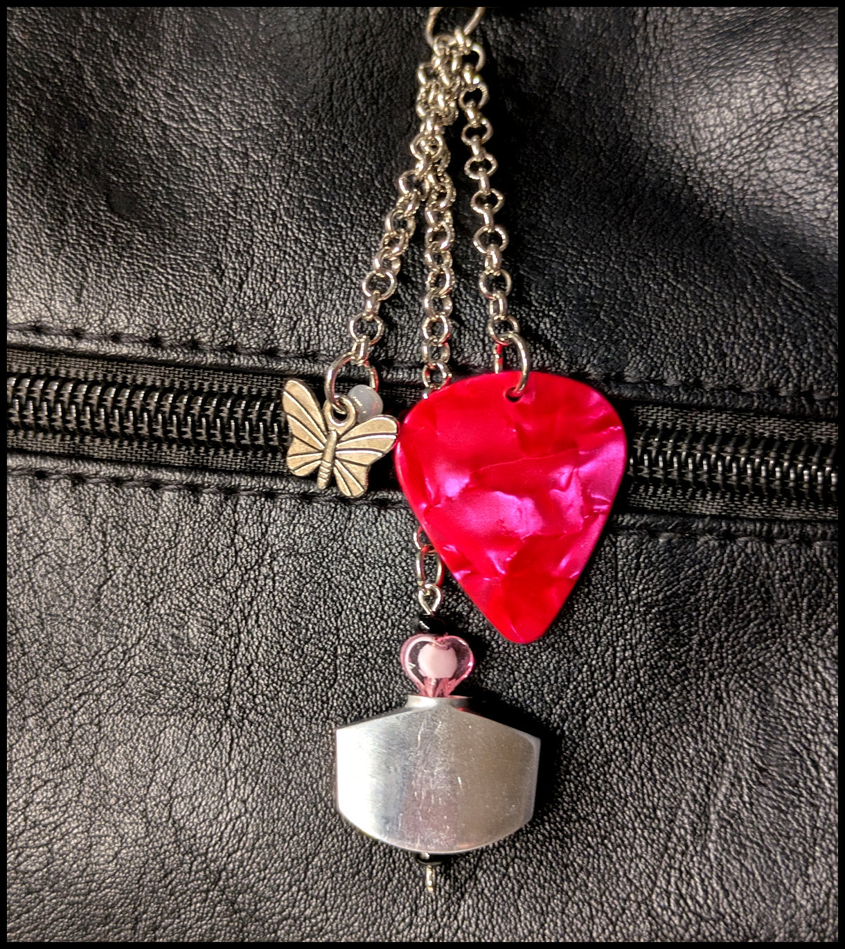 Guitar themed bag bling