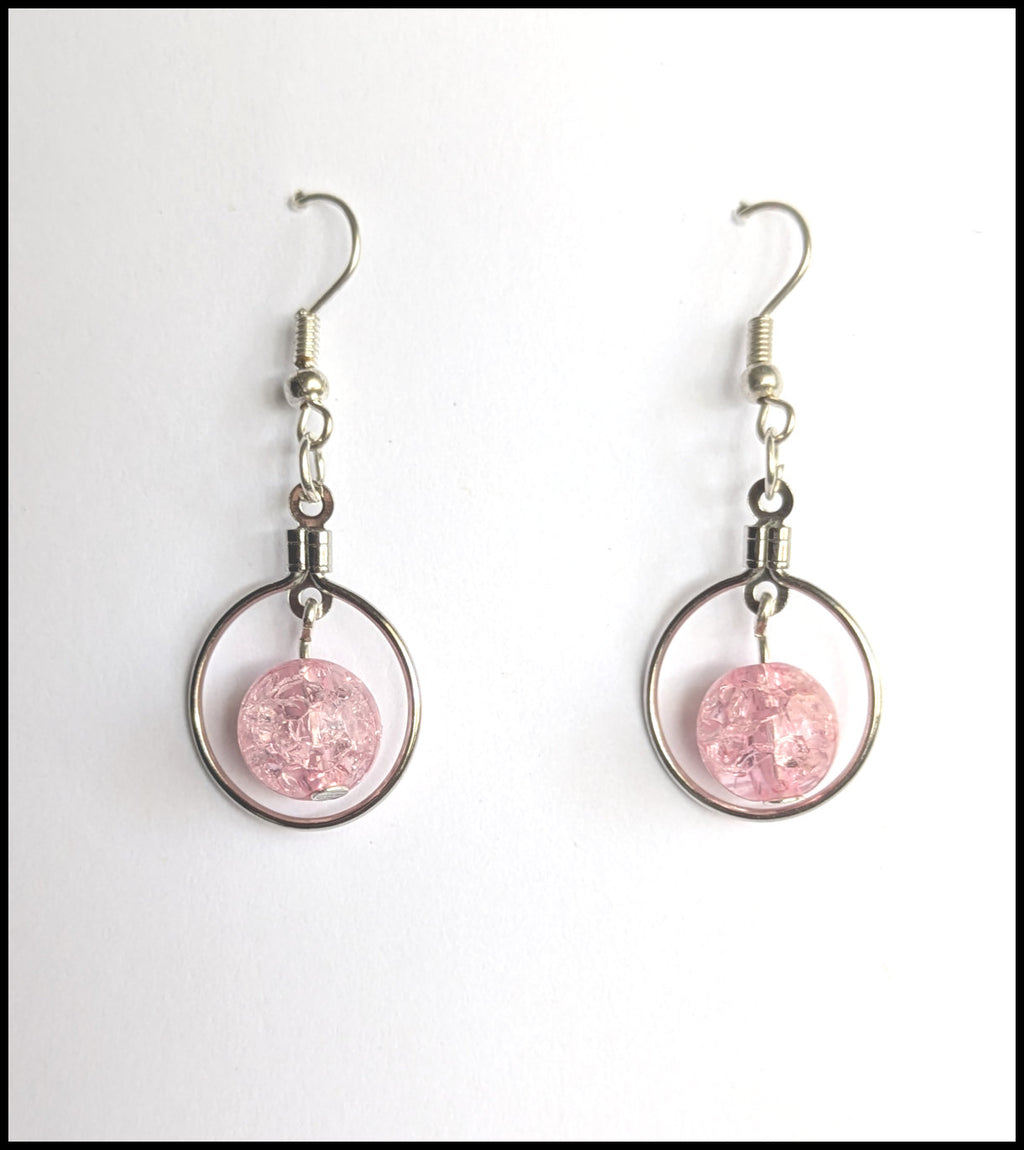 Small round dangle earrings