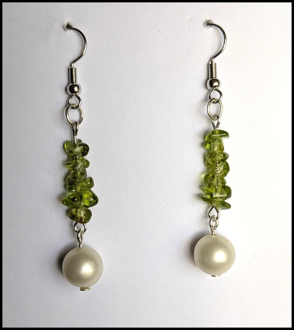 Glass stone earrings