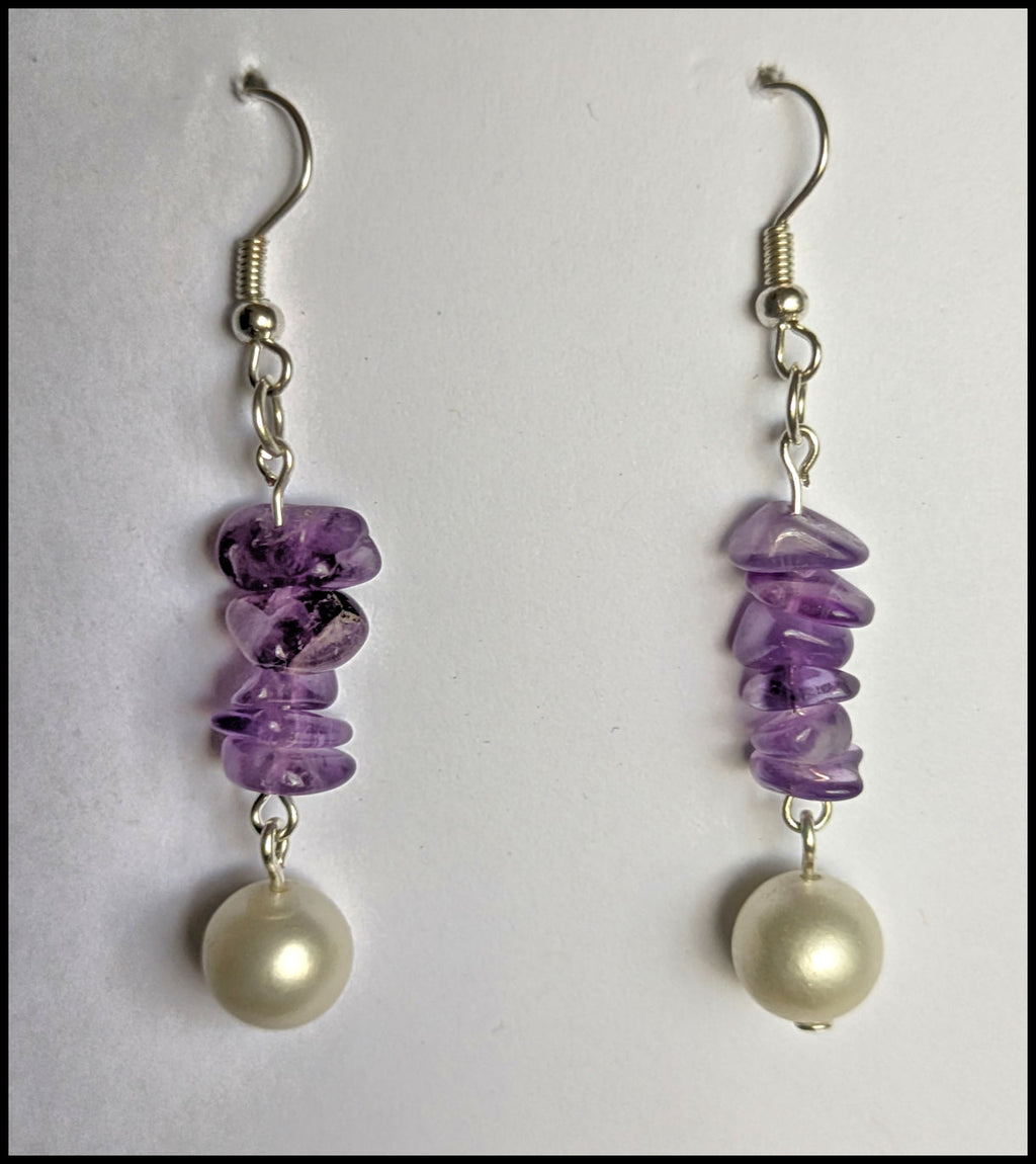 Glass stone earrings