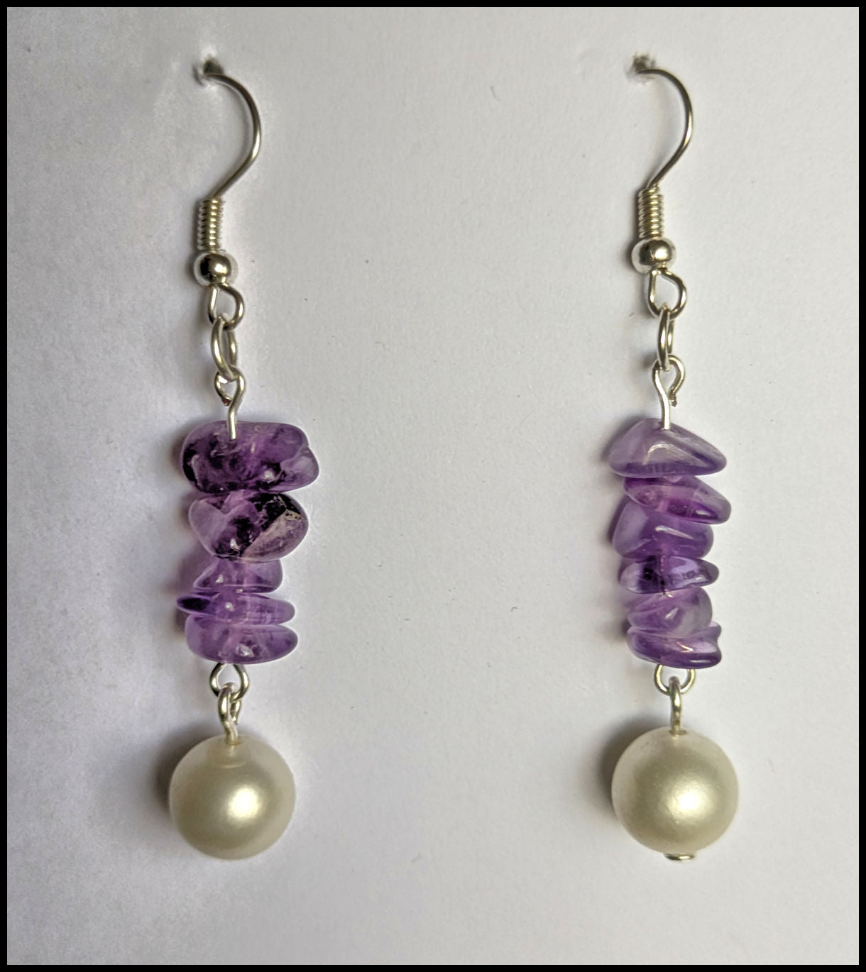 Glass stone earrings