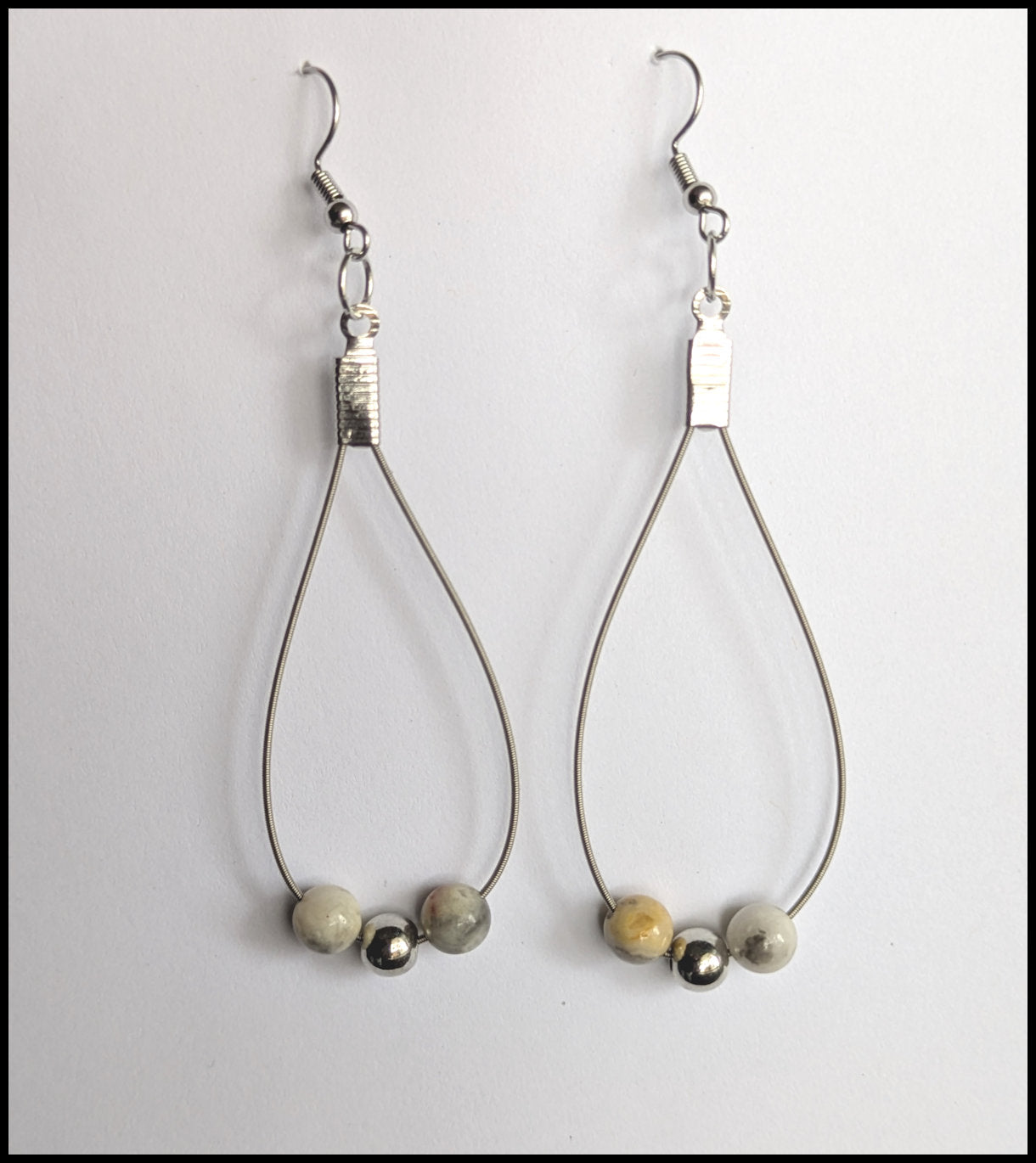 Guitar string earrings