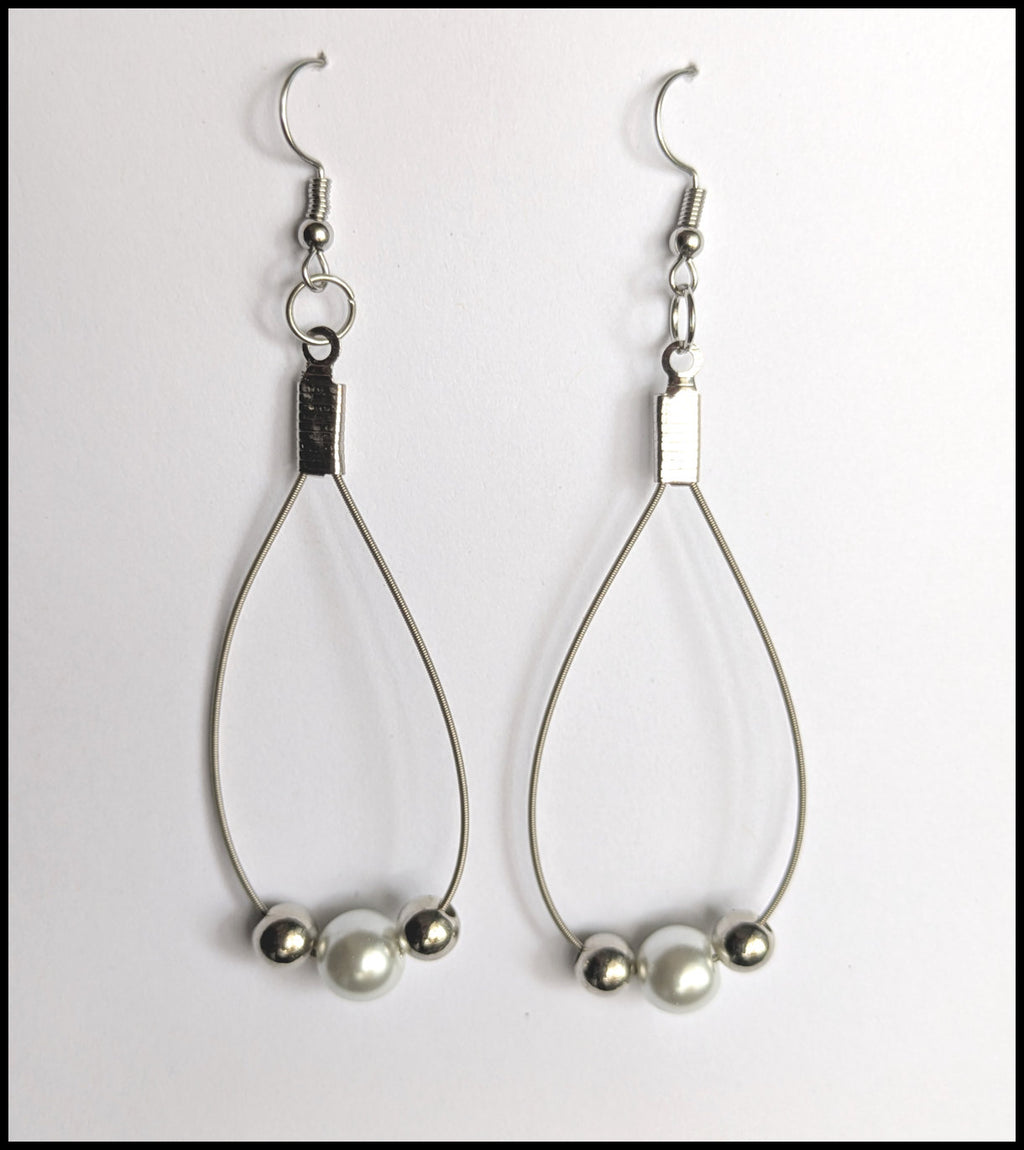Guitar string earrings
