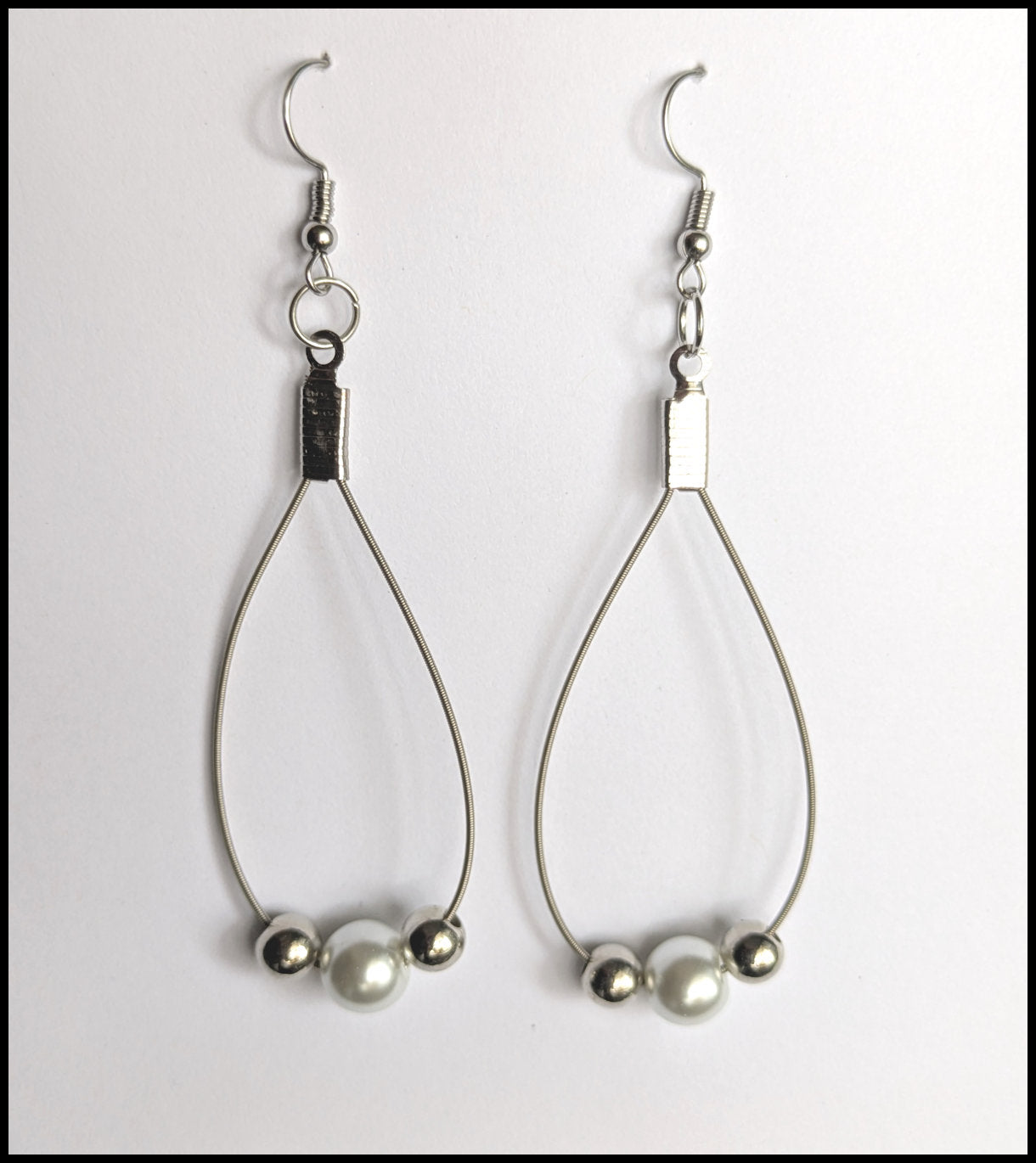 Guitar string earrings